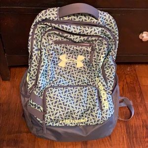 Blue and Green Under Armour Backpack